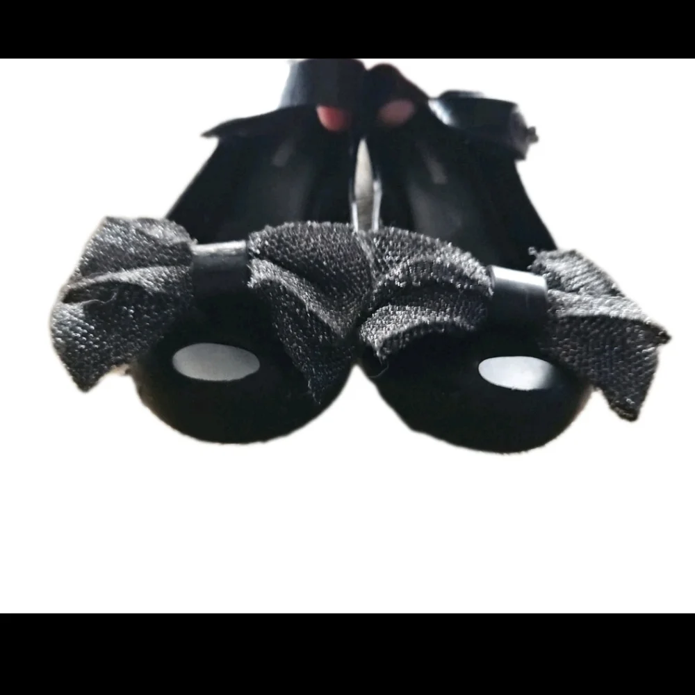 Mini Melissa Kids Black Ultragirl Sweet X Mary Jane Jelly Flats Bow Shoes 11